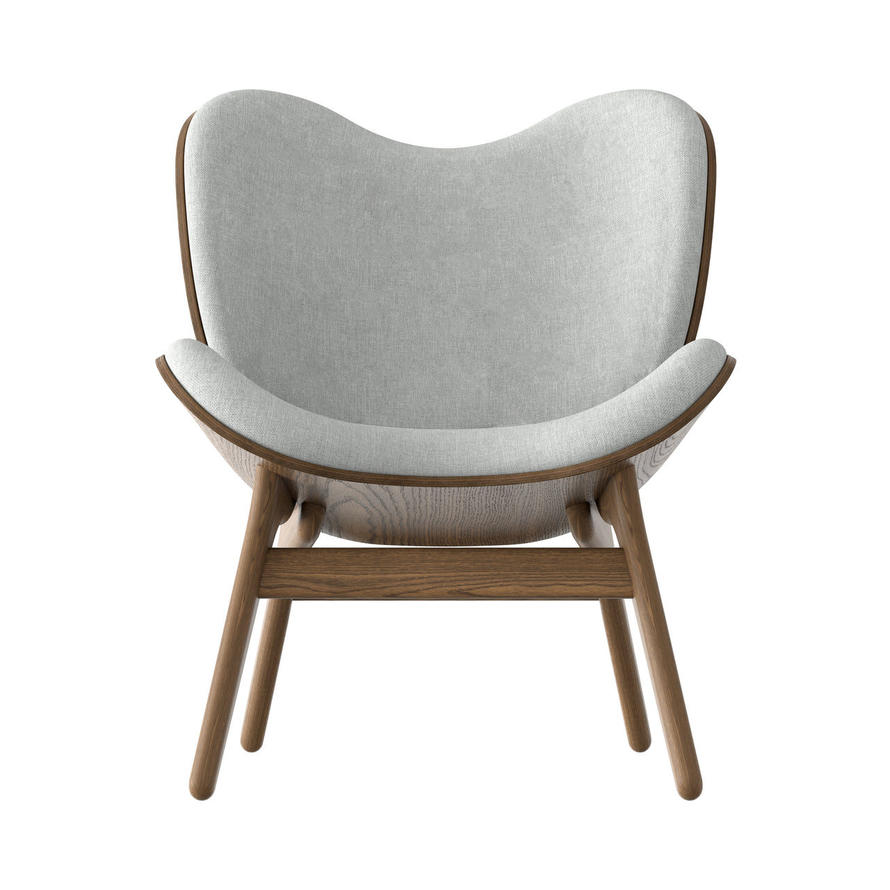 A Conversation Piece Lounge Chair: Dark Oak + Sterling