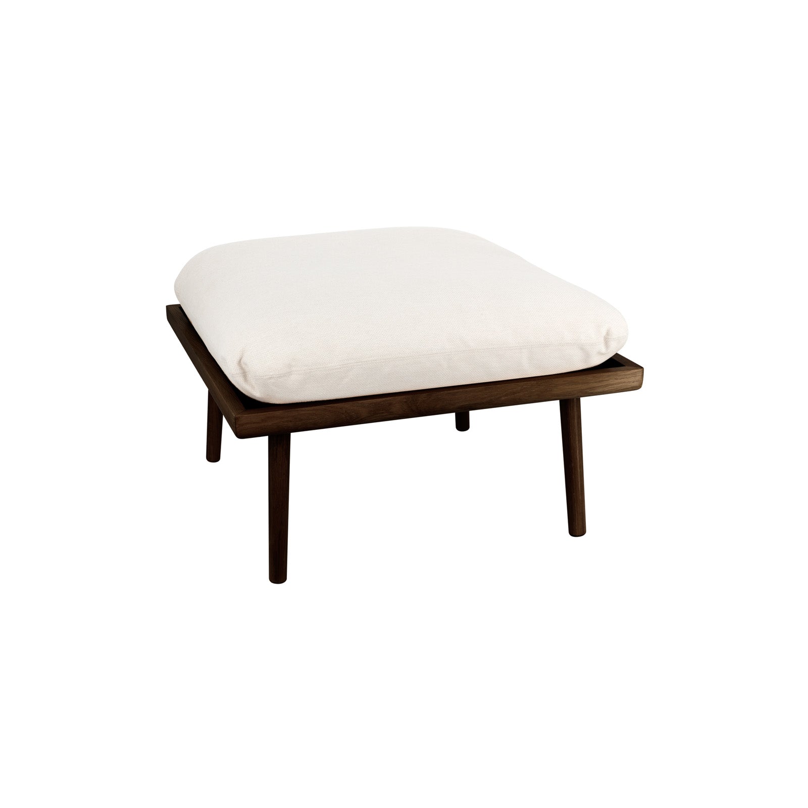 Lounge Around Shuffle Pouffe: Dark Oak +  White Sands