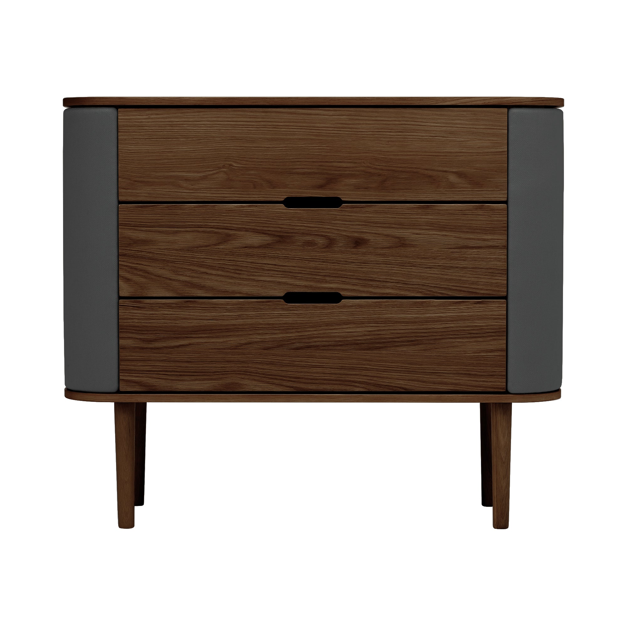 Treasures Dresser: Upholstered + Dark Oak + Shadow
