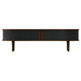 Audacious TV Bench: Dark Oak + Without Cushion + Shadow Grey