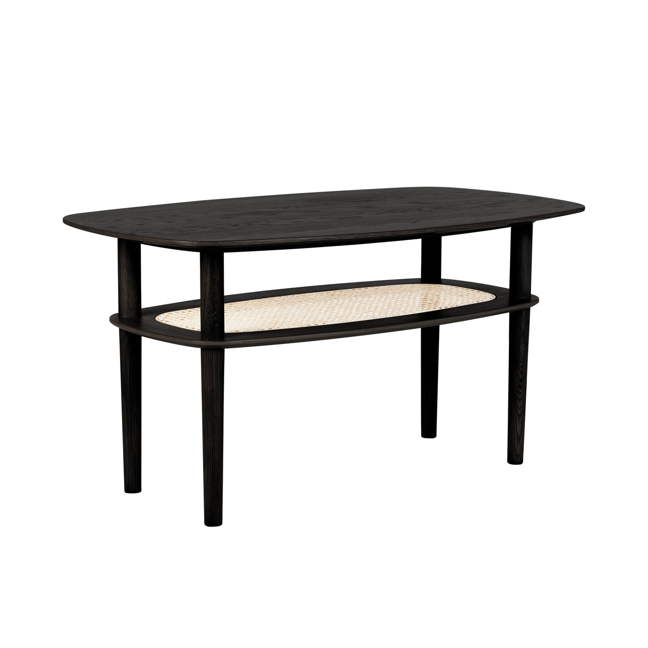 Together Coffee Table: Rectangle + Black Oak