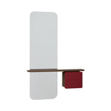 One More Look Mirror: Dark Oak + Ruby Red