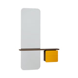 One More Look Mirror: Dark Oak + Saffron Yellow