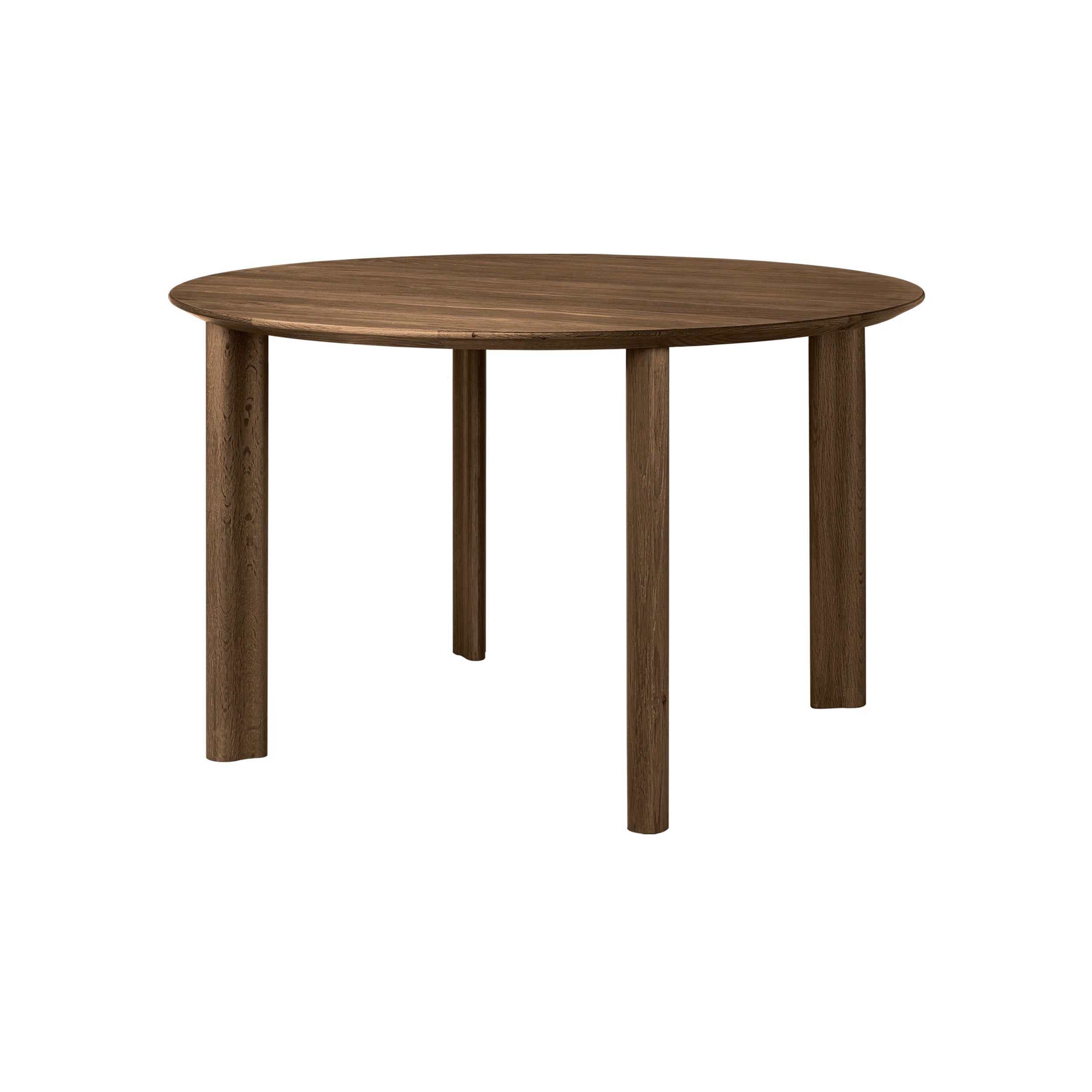 Comfort Circle Dining Table: Smooth + Dark Oak