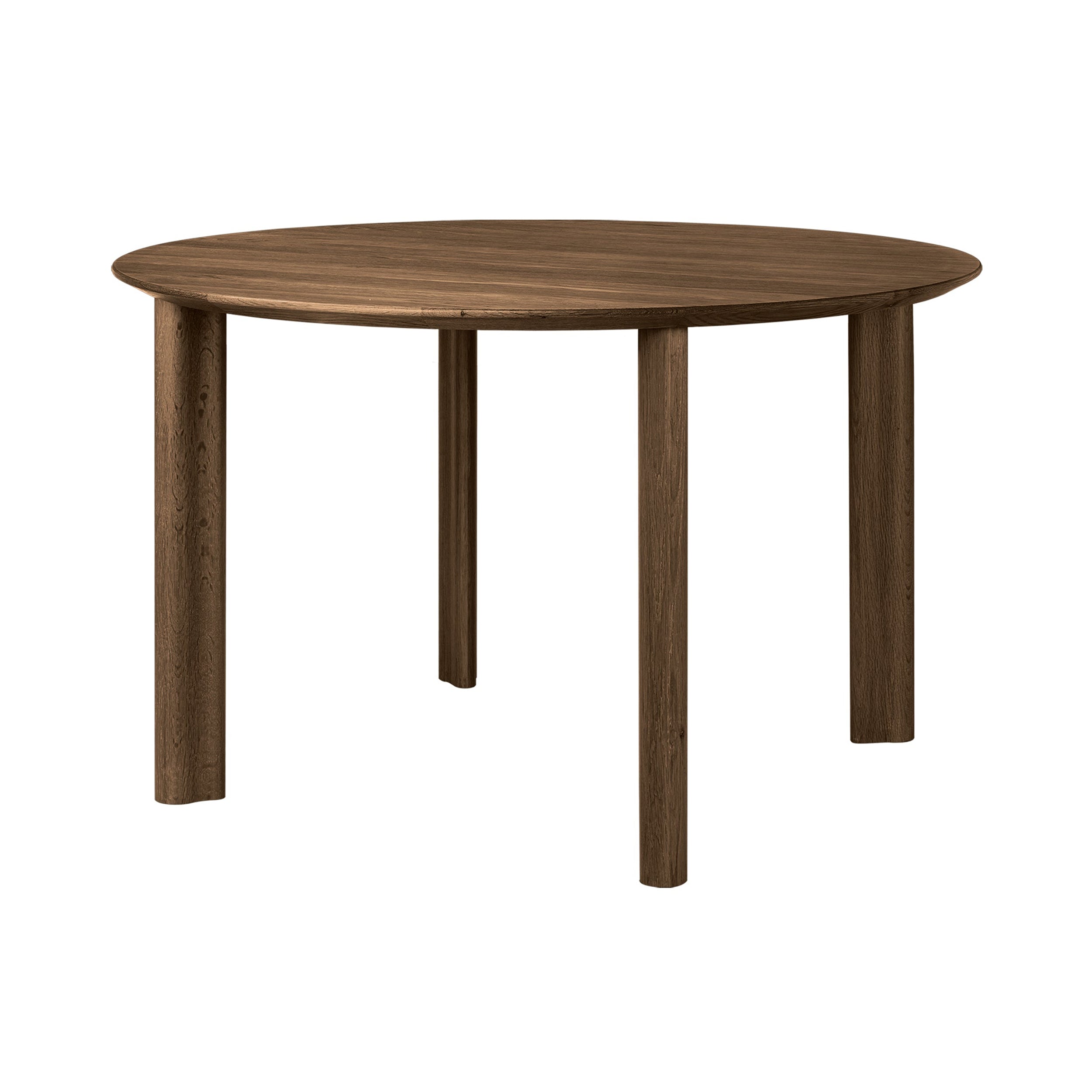 Comfort Circle Dining Table: Smooth + Dark Oak