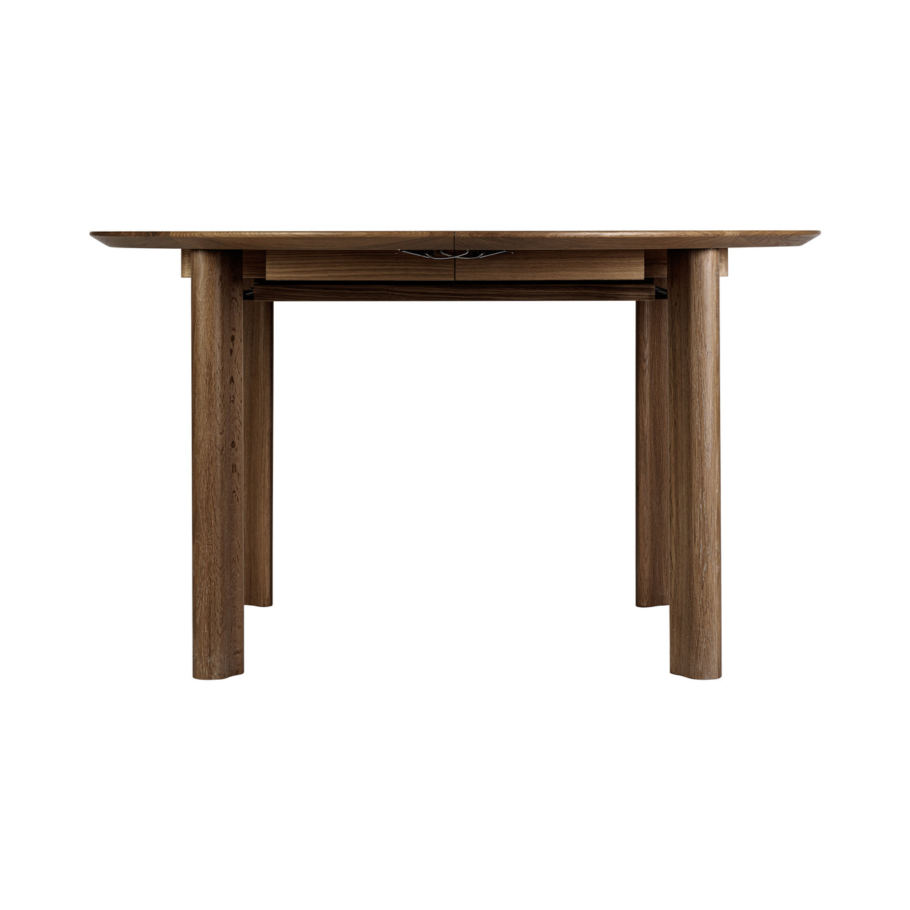 Comfort Circle Dining Table with Extension: Smooth + Oak