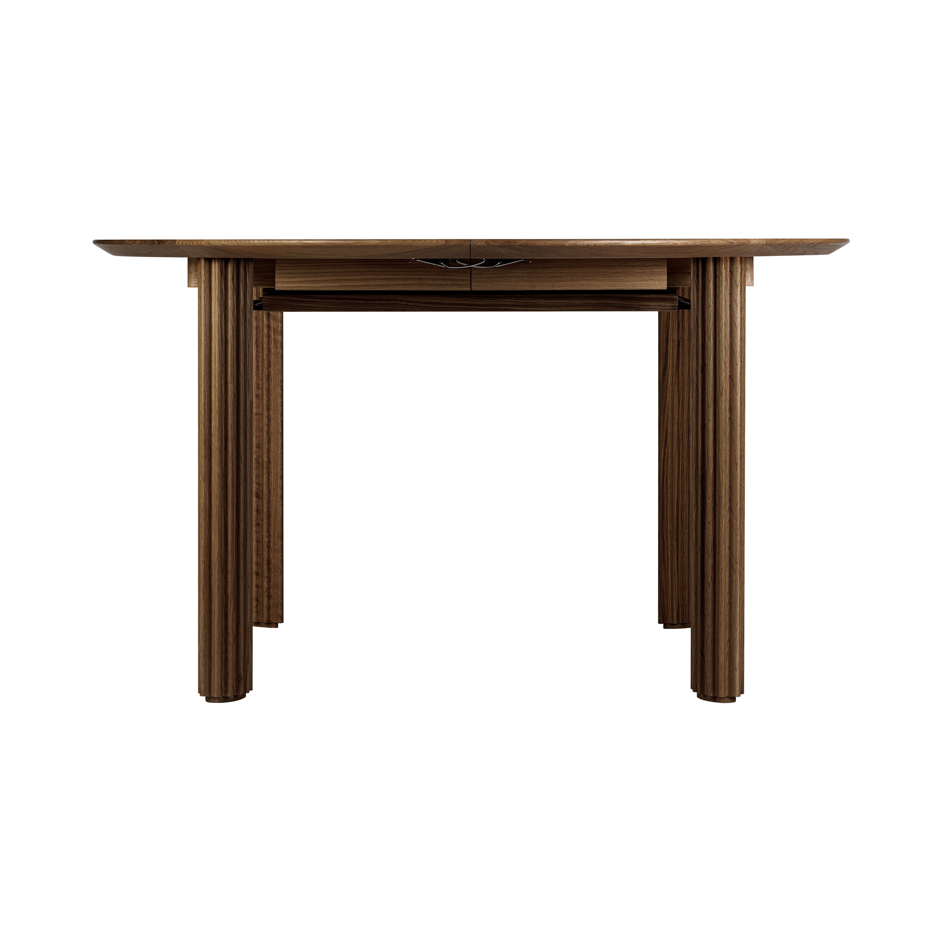 Comfort Circle Dining Table with Extension: Ripples + Oak