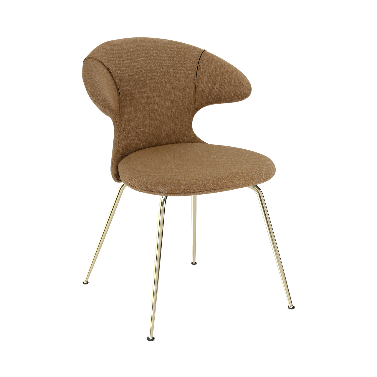 Time Flies Dining Chair: Brass + Sugar Brown