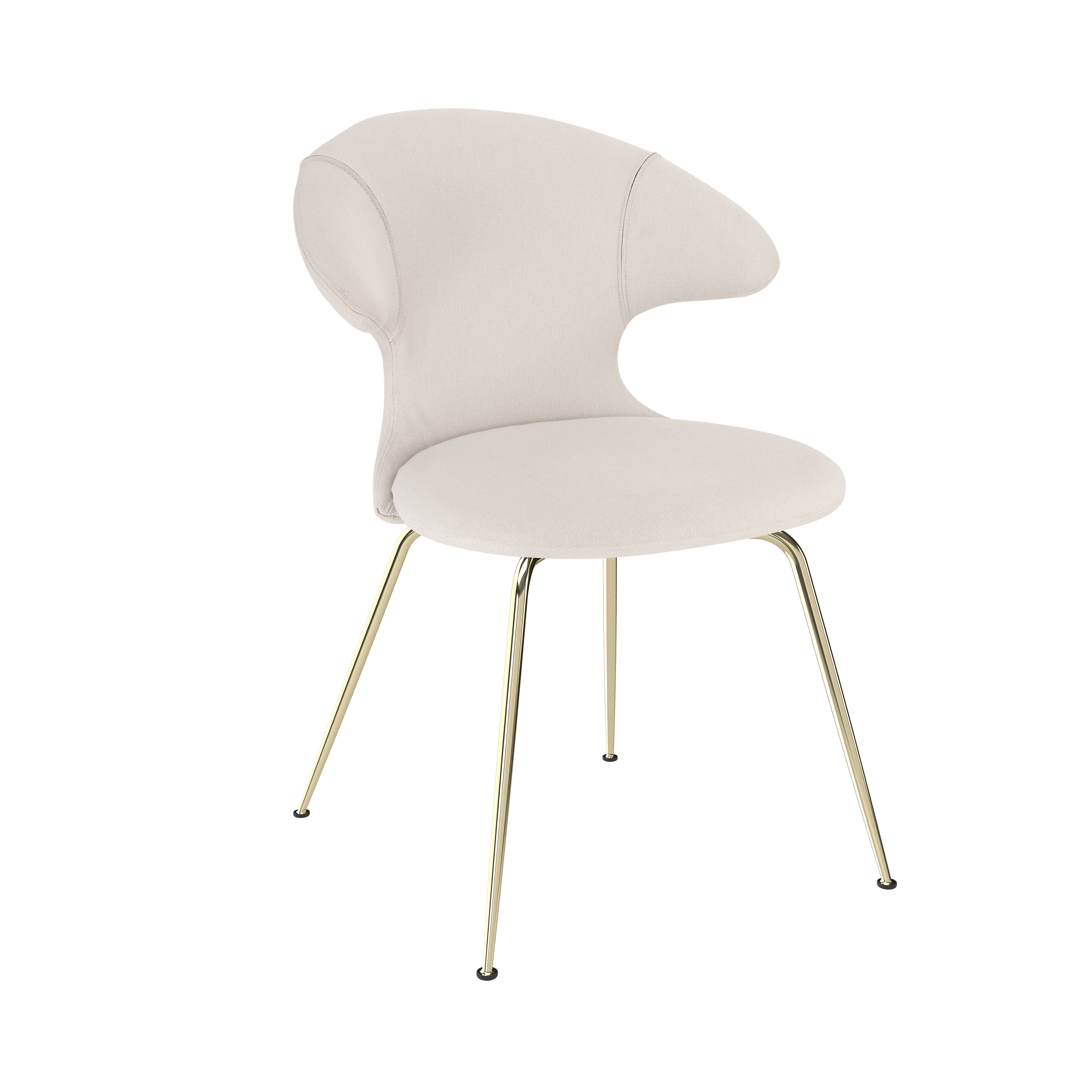 Time Flies Dining Chair: Brass + Teddy White