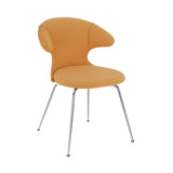 Time Flies Dining Chair: Chrome + Tangerine