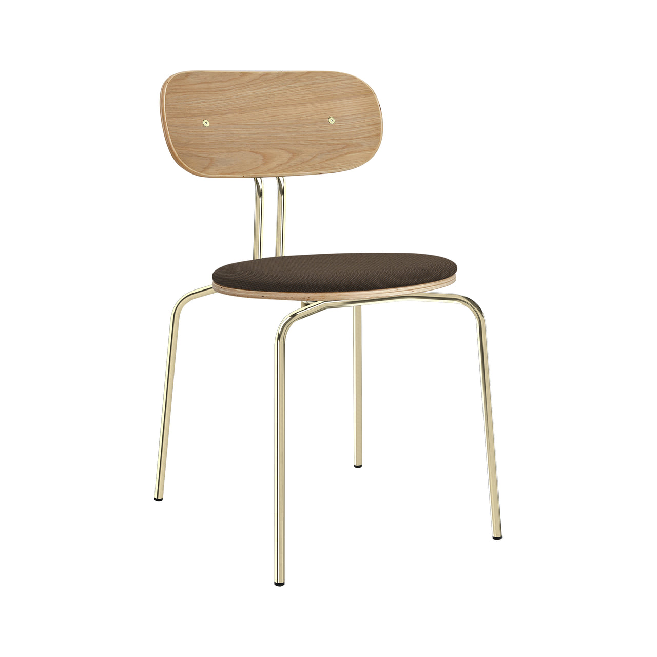 Curious Chair: Brass + With Mocca Cushion