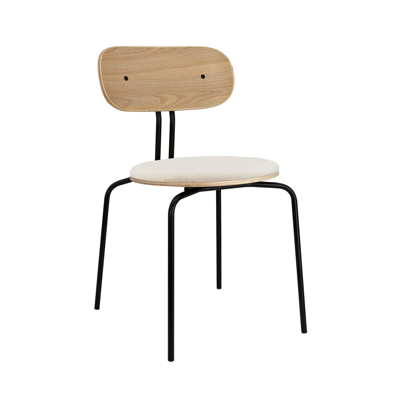 Curious Chair: Black + With Teddy White Cushion