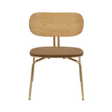 Curious Lounge Chair: Brass + With Sugar Brown Cushion