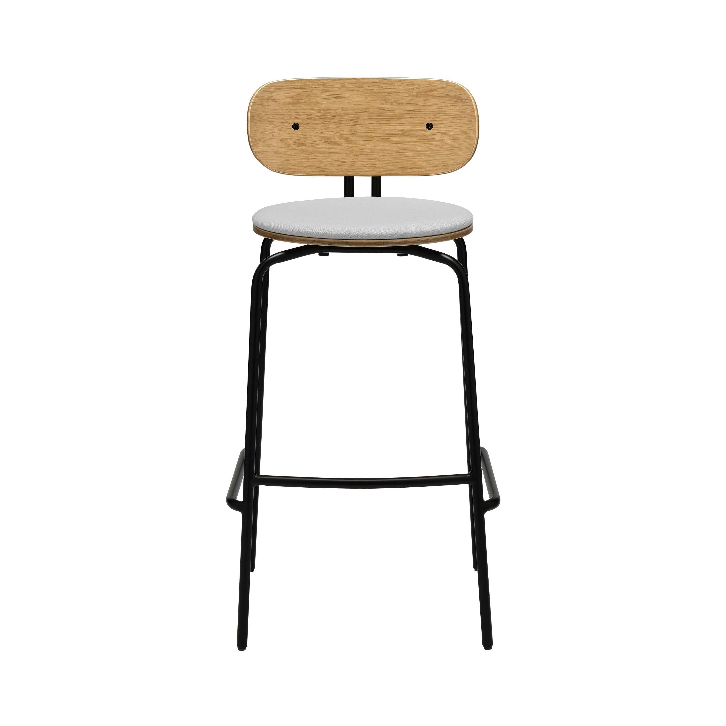 Curious Bar + Counter Stool: Bar + Black + With Sterling Cushion