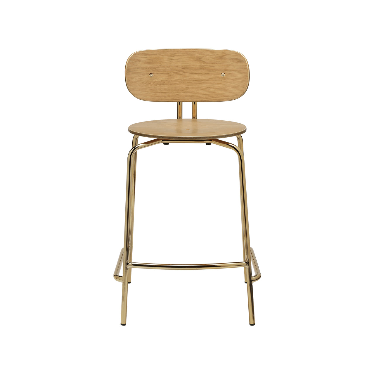 Curious Bar + Counter Stool: Counter + Brass + Without Cushion