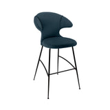 Time Flies Bar Stool: Black + Jet Air Blue