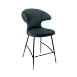 Time Flies Counter Stool: Black + Quantom Blue