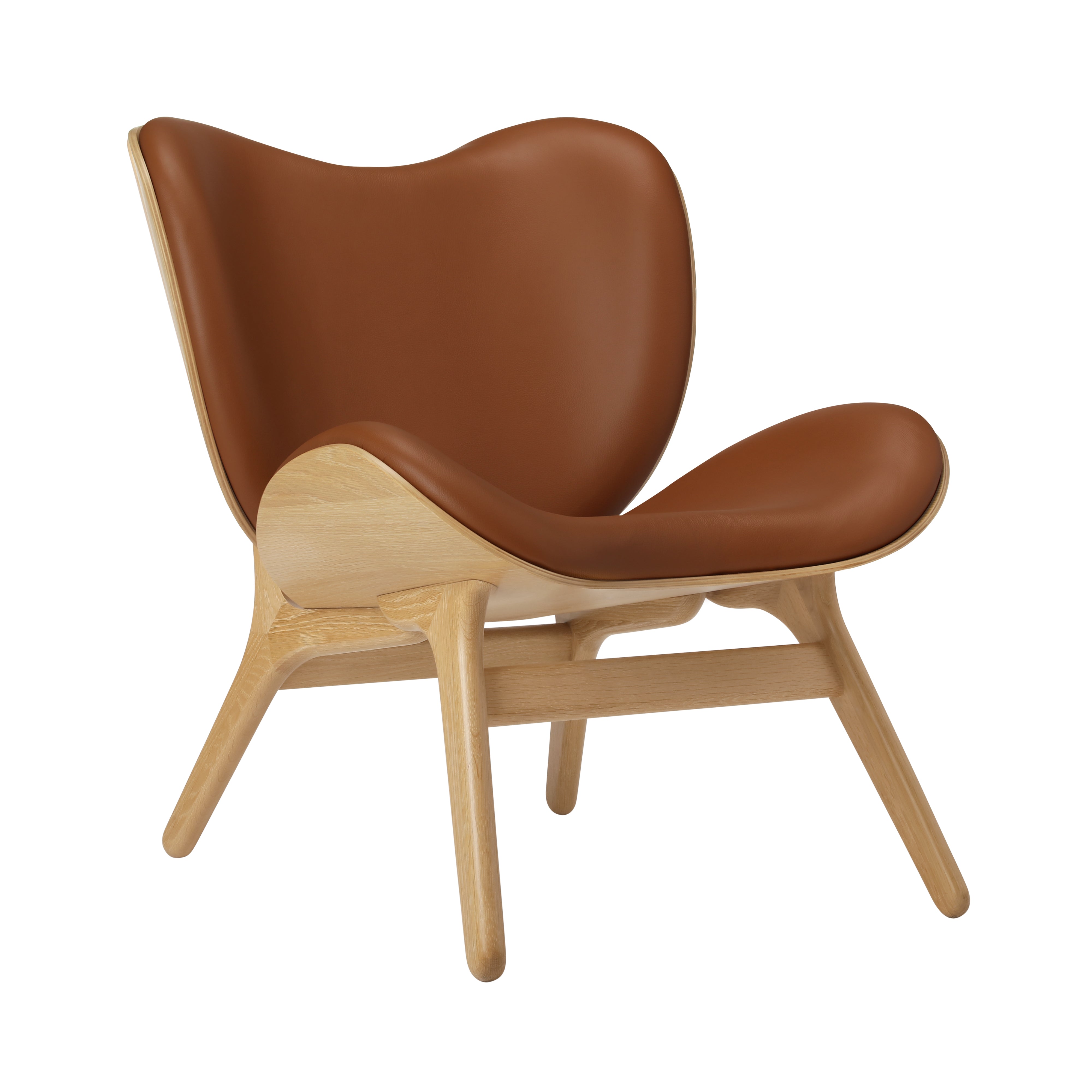 A Conversation Piece Lounge Chair: Oak + Cognac