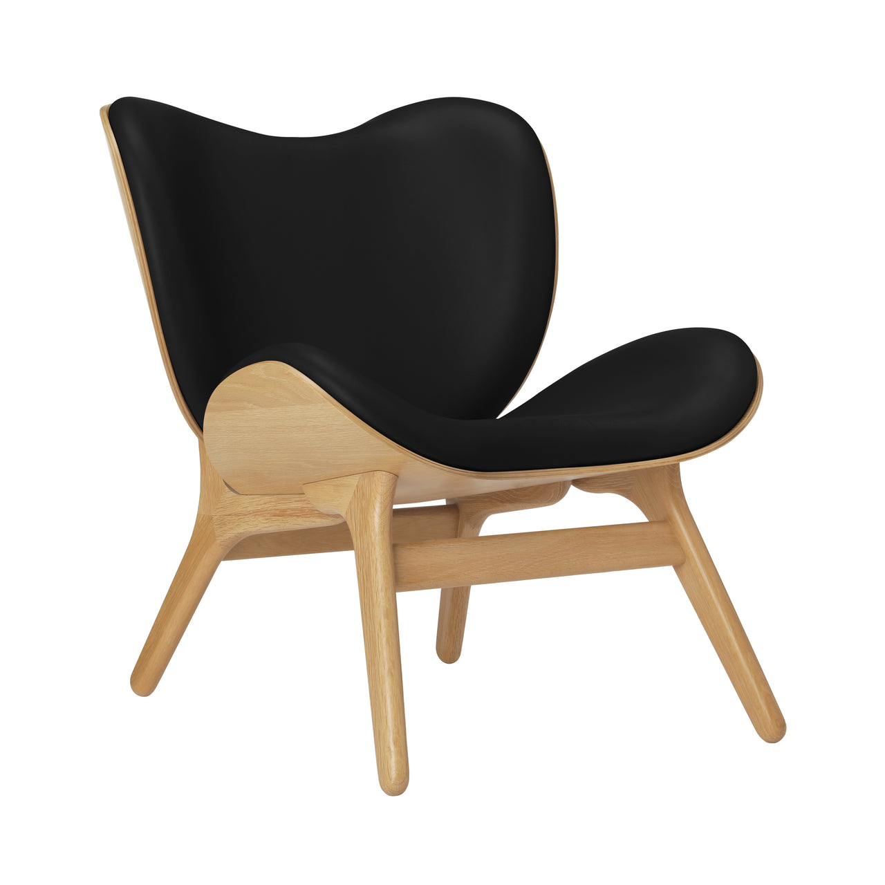 A Conversation Piece Lounge Chair: Oak + Black