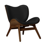 A Conversation Piece Lounge Chair: Dark Oak + Black