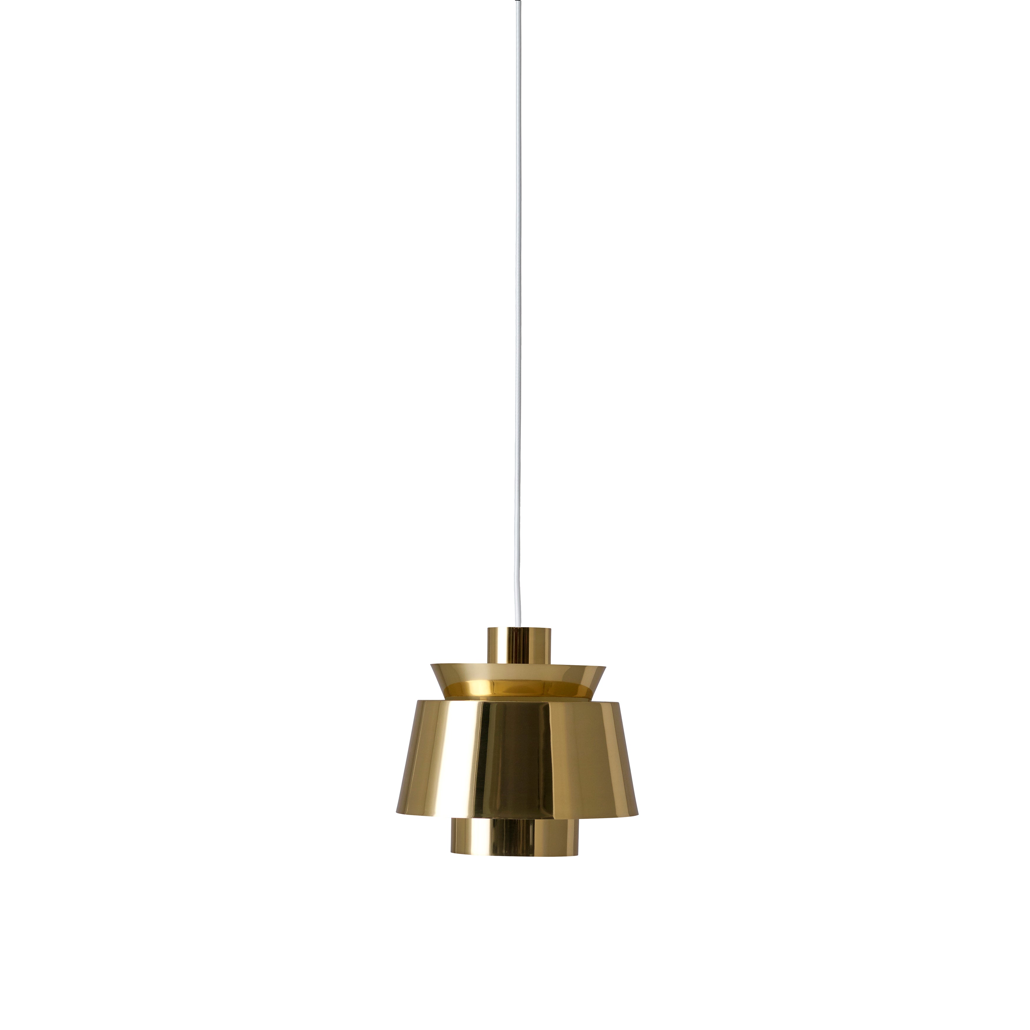 Utzon Pendant JU1: Brass + White