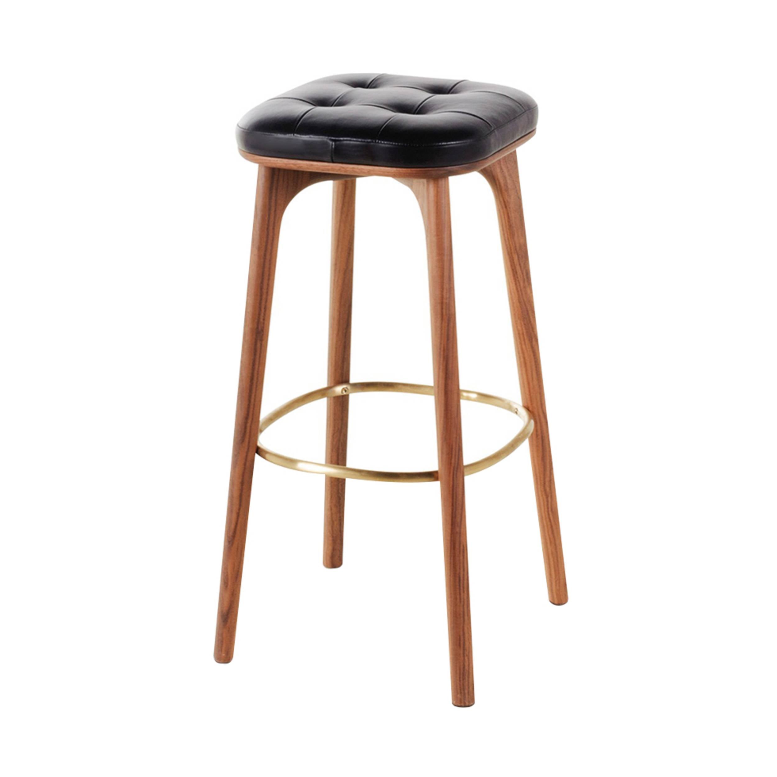 Utility Bar Stool: H760 + Natural Walnut