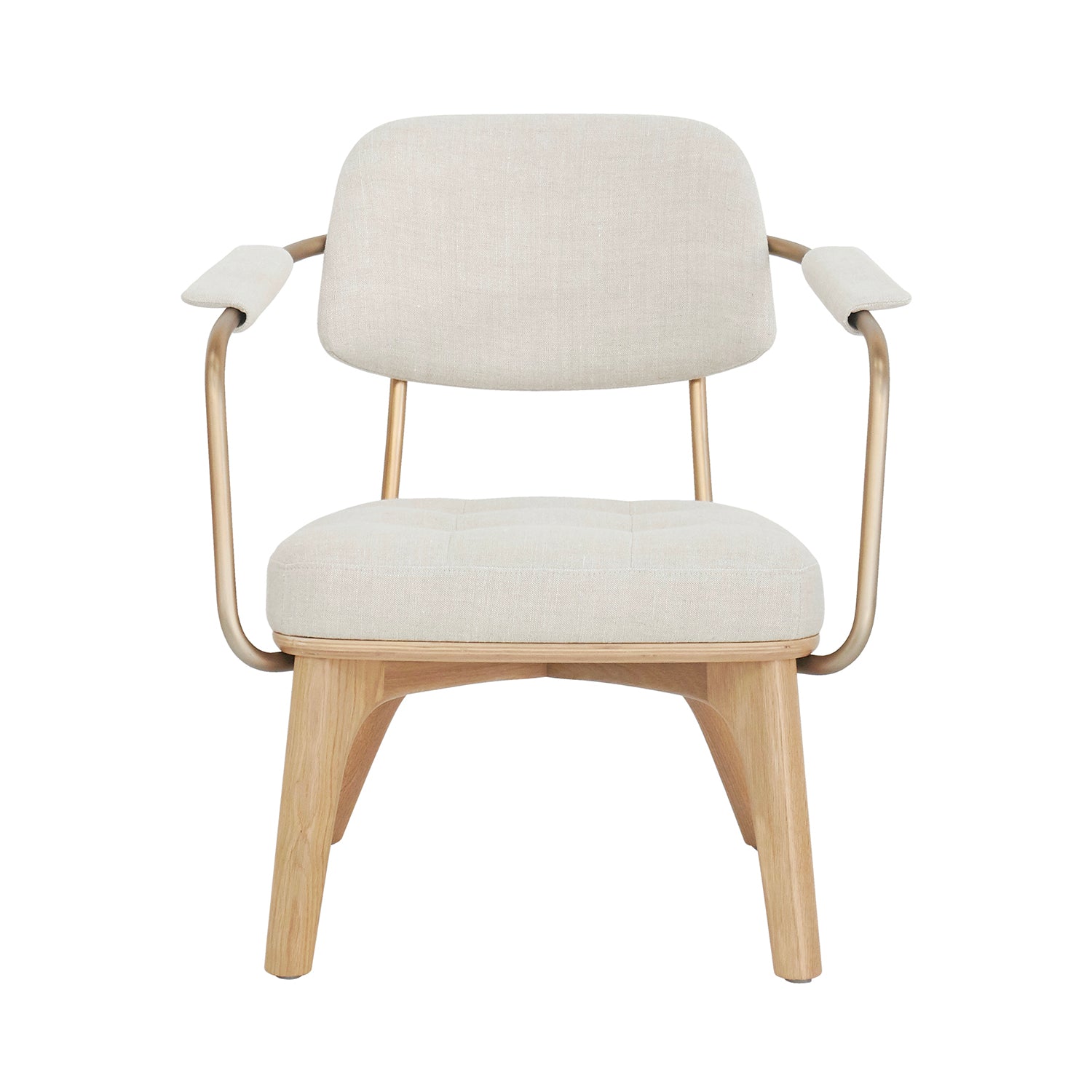 Utility Lounge Chair: Half Back + Natural Oak