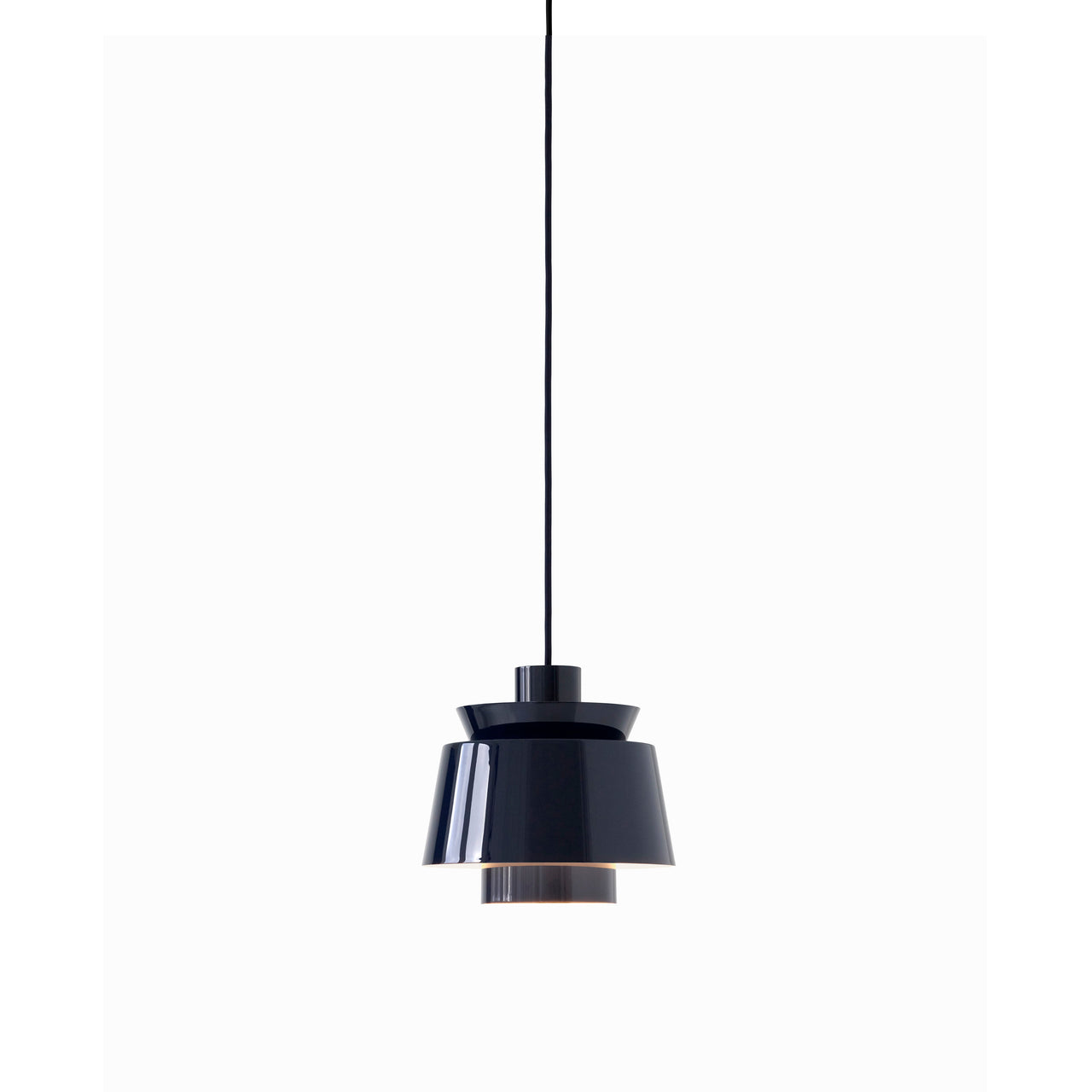 Utzon Pendant JU1: Steel Blue + Black