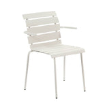 Aligned Outdoor Stacking Chair: White + With Arm