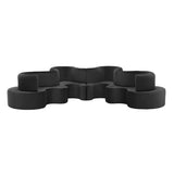 Cloverleaf Sofa with Extension: Upholstered + Configuration 3