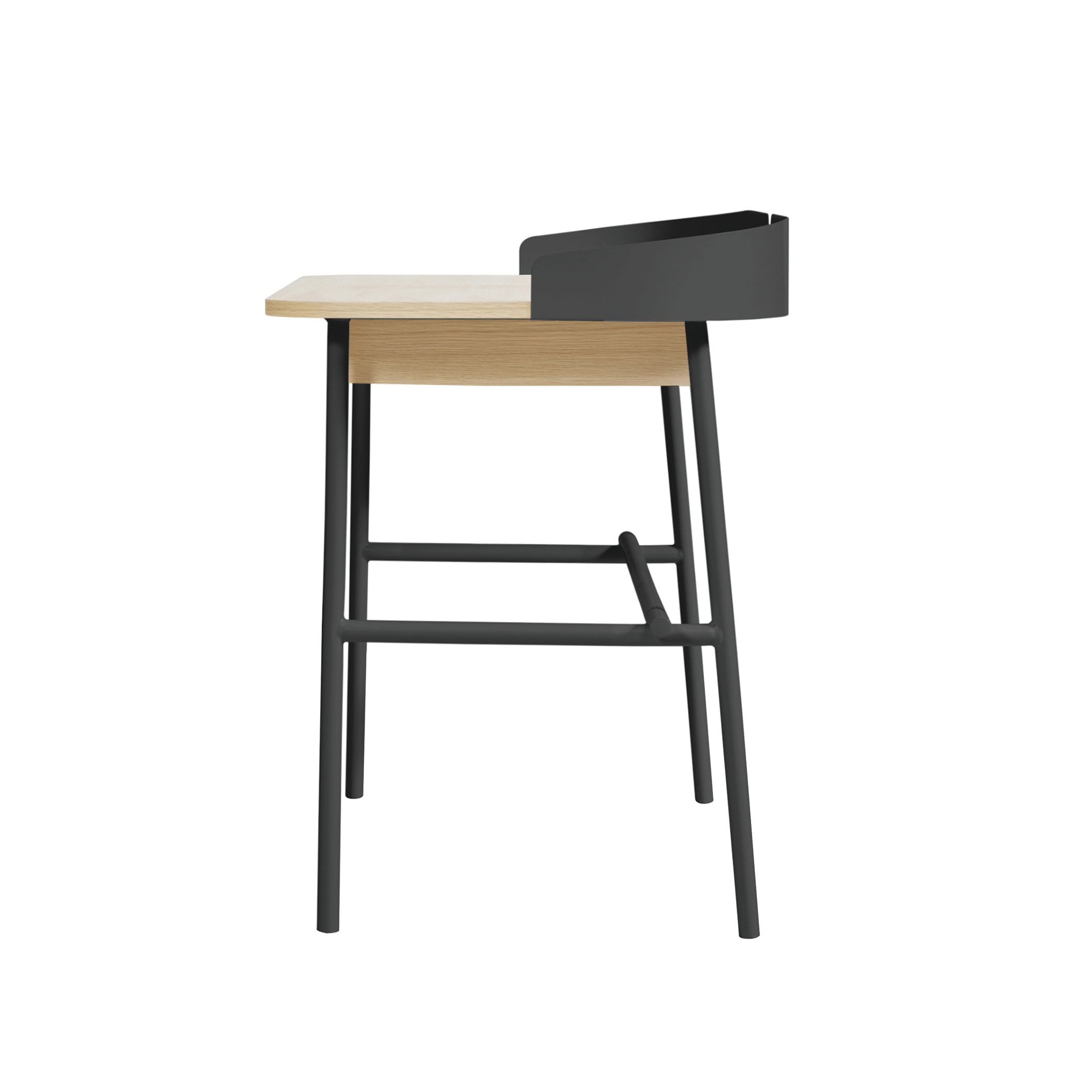 Victor Desk: Natural Oak + Slate Grey