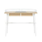 Victor Desk: Natural Oak + White