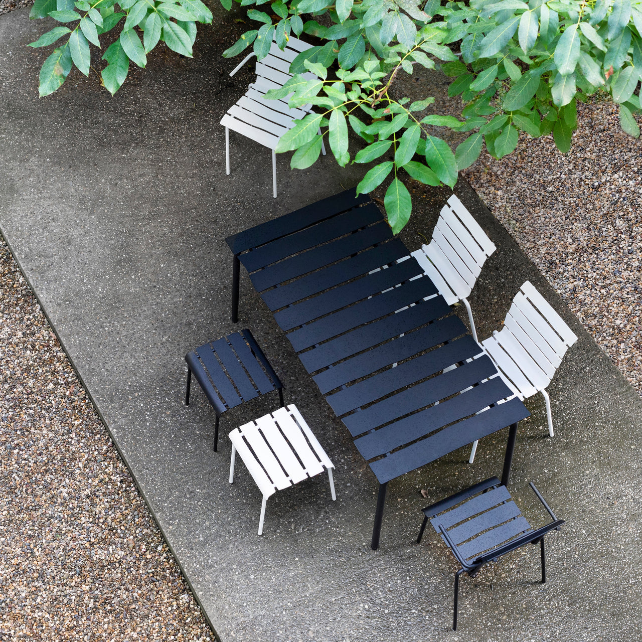 Aligned Outdoor Dining Table