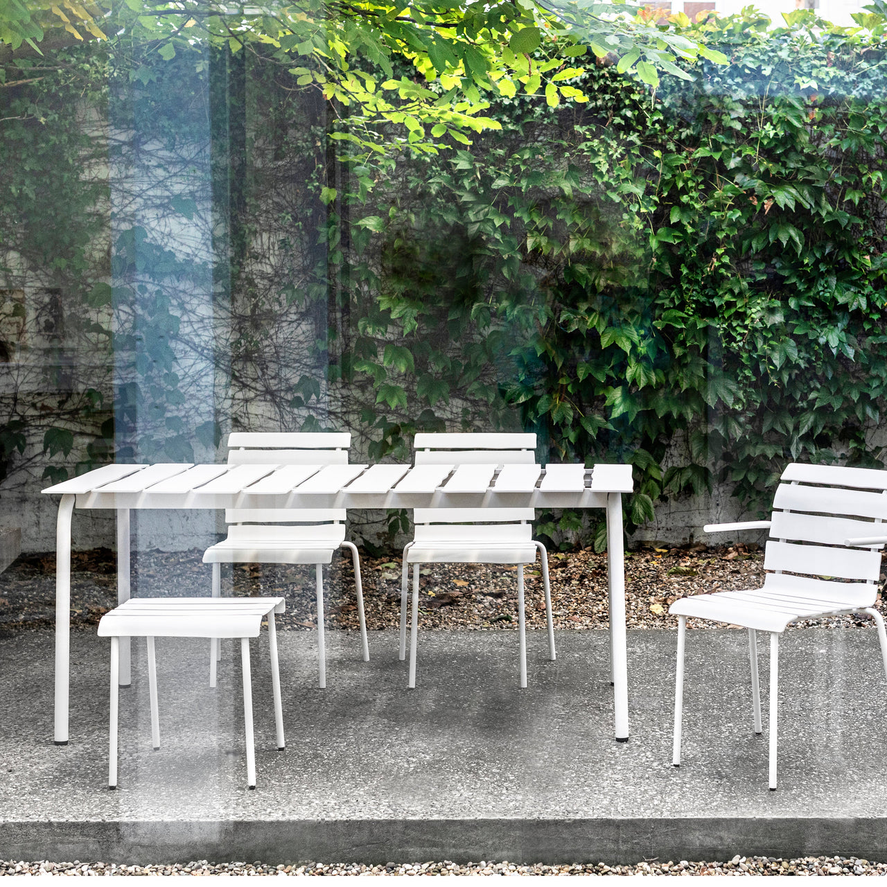 Aligned Outdoor Dining Table