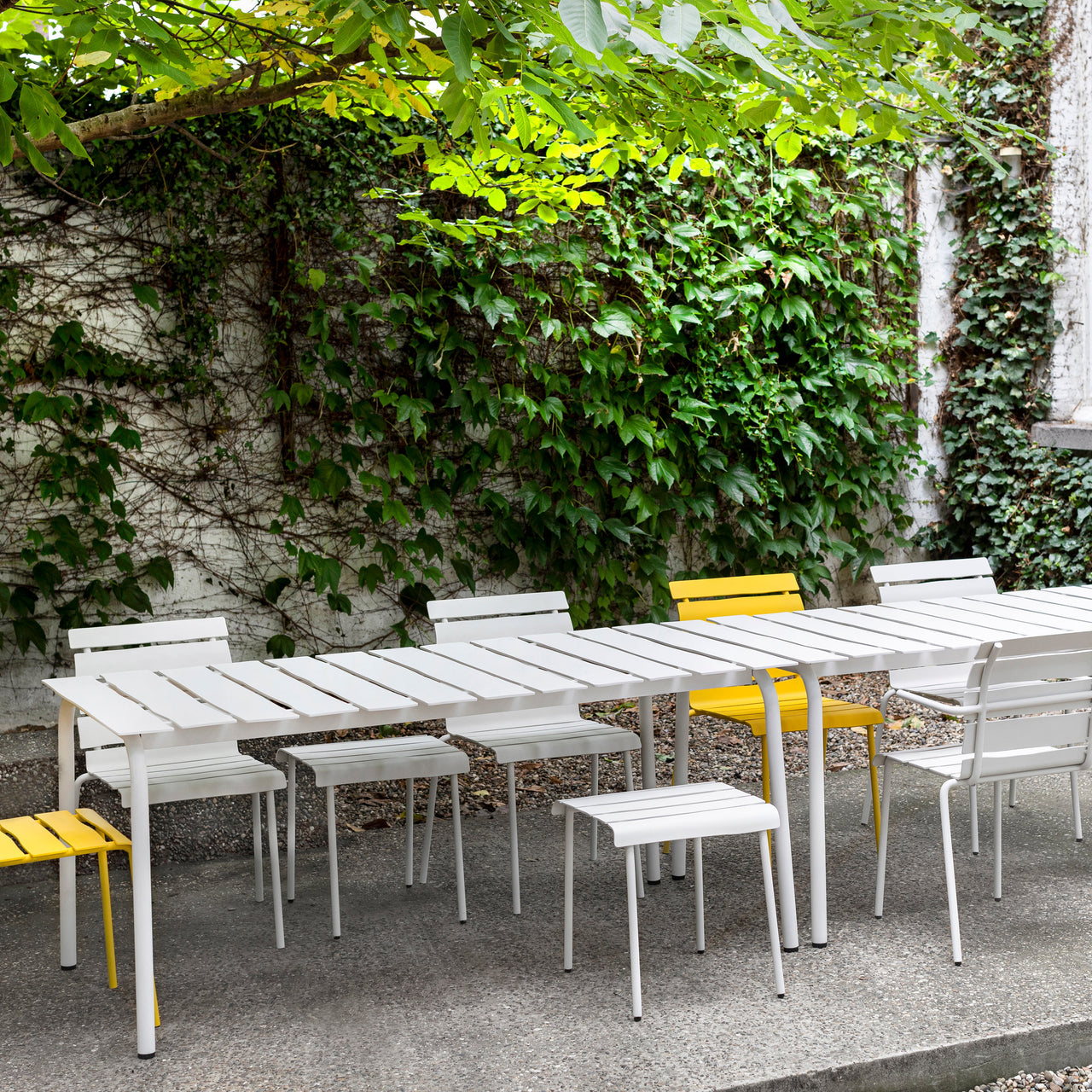 Aligned Outdoor Dining Table
