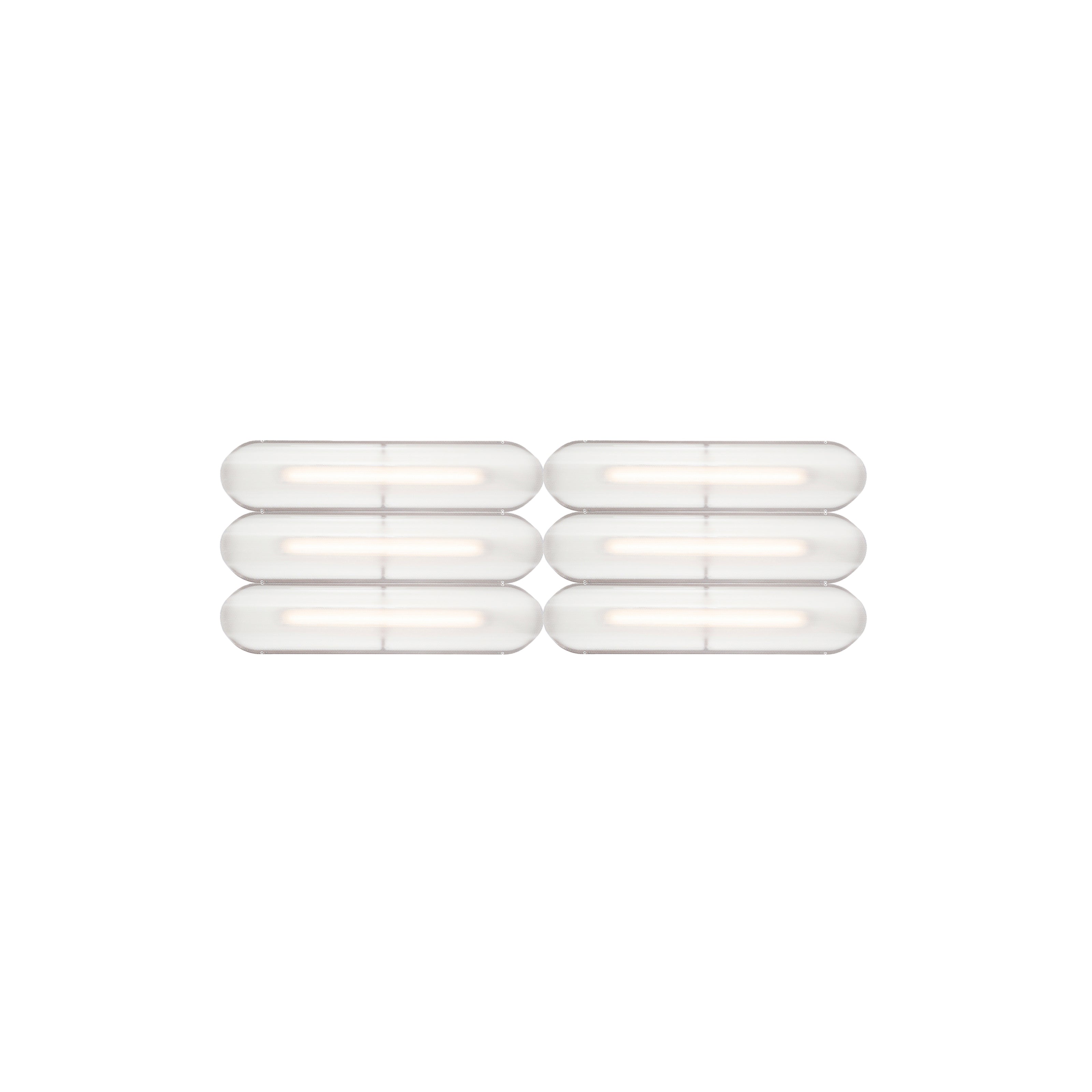 Vale System Ceiling/Wall Light: Horizontal + Side-to-End + Rust + Vale 6 - SE2