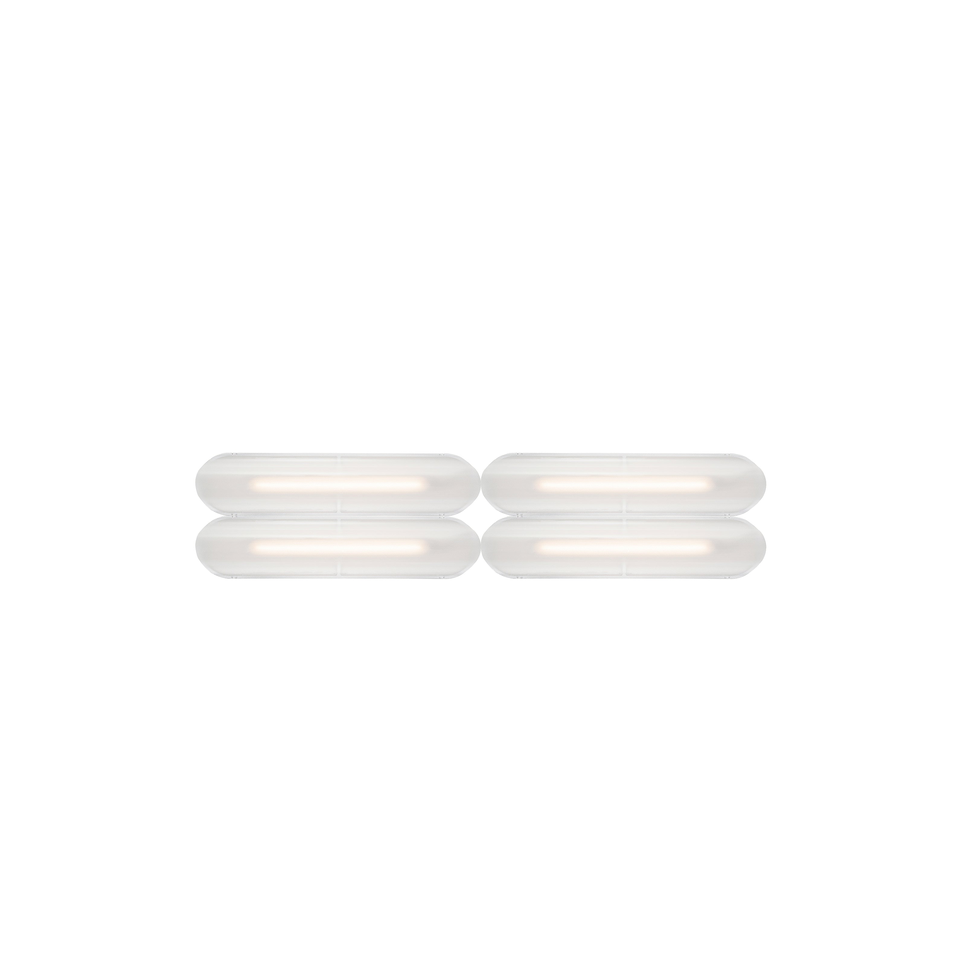 Vale System Ceiling/Wall Light: Horizontal + Side-to-End + Silica + Vale 4 SE