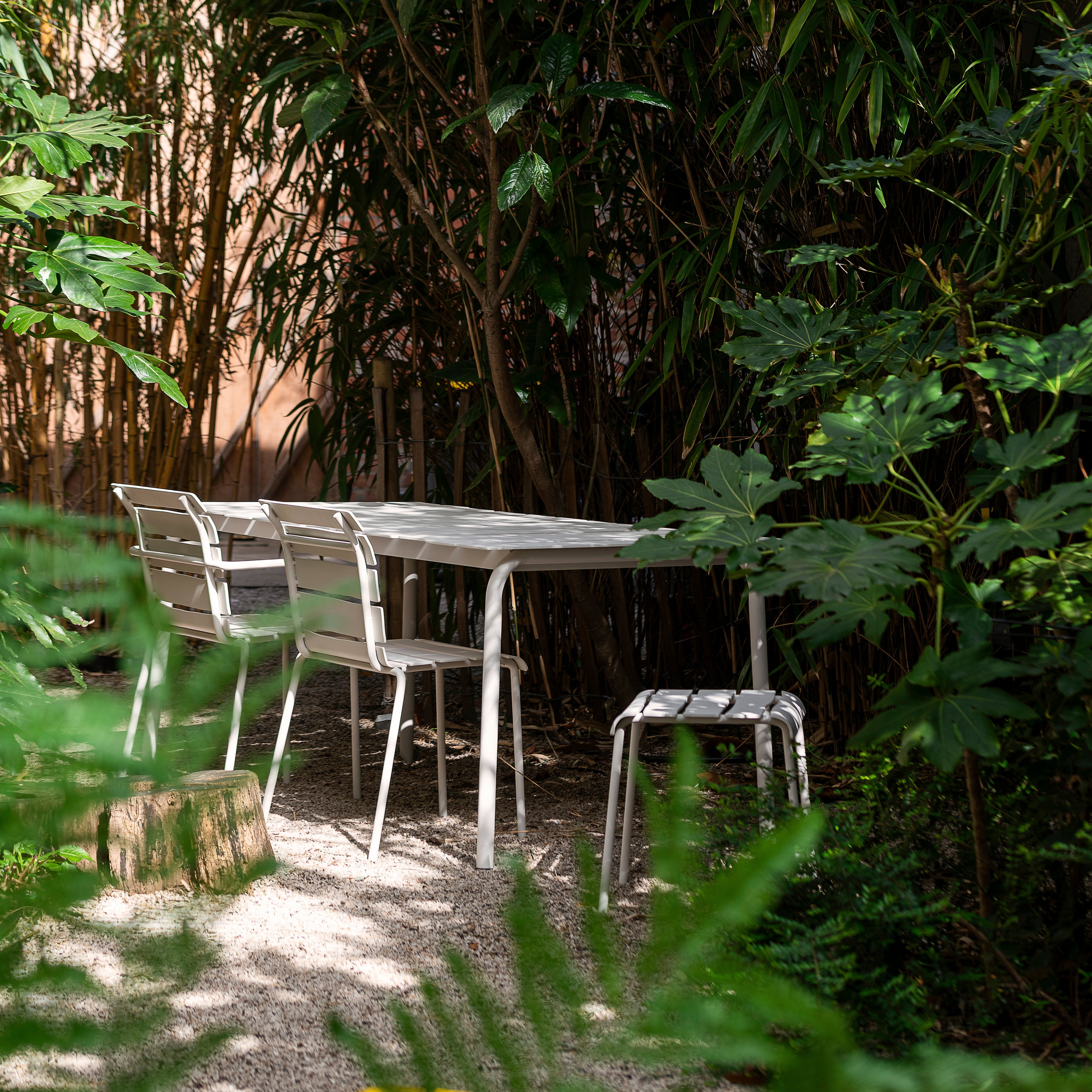 Aligned Outdoor Dining Table