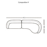 Vesta Modular Sofa: Configuration 9