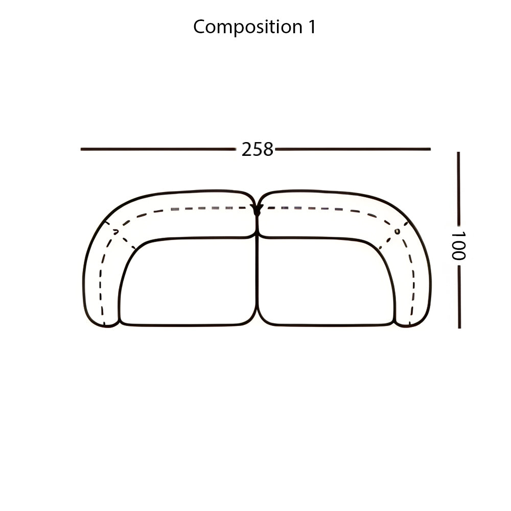Vesta Modular Sofa: Configuration 1