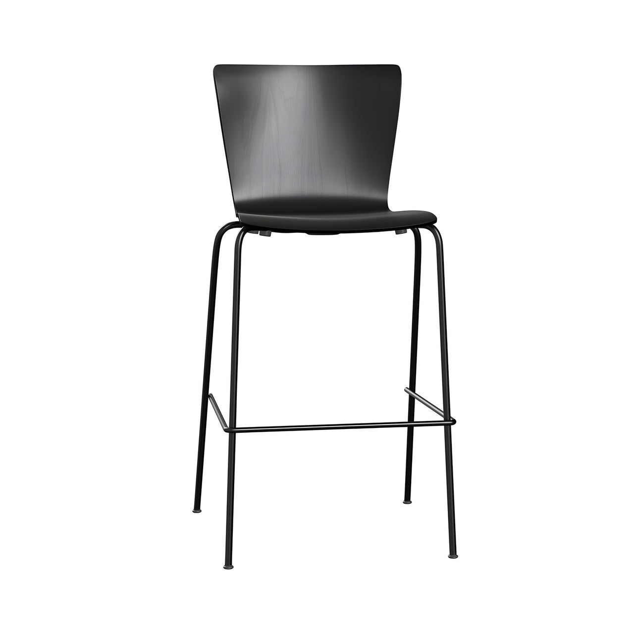 Vico Duo Stacking Bar + Counter Chair + Bar + Black Ash + Black