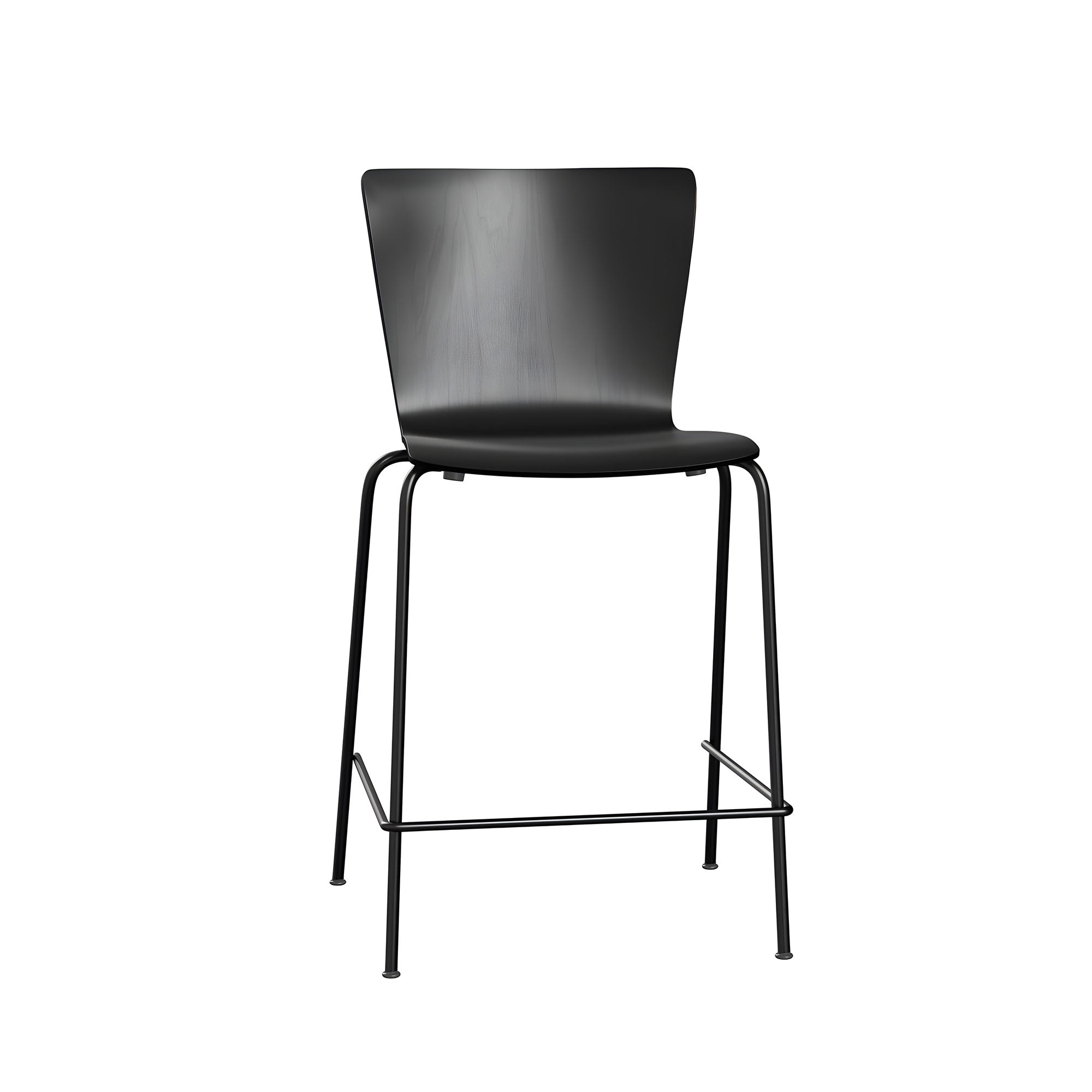 Vico Duo Stacking Bar + Counter Chair + Counter + Black Ash + Black
