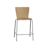 Vico Duo Stacking Bar + Counter Chair + Counter + Clear Lacquered Oak + Chrome