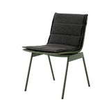 Ville AV33 Side Chair: Outdoor + Bronze Green + With Heritage Char Cushion