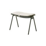 Ville AV46 Outdoor Stacking Footstool: Bronze Green + With Heritage Papyrus