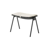 Ville AV46 Outdoor Stacking Footstool: Warm Black + With Heritage Papyrus