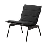 Ville AV44 + AV45 Outdoor Stacking Lounge Chair: Set of 2 + Without Armrest (AV44) + Warm Black + With Heritage Char Cushion