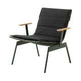 Ville AV44 + AV45 Outdoor Stacking Lounge Chair: Set of 2 + With Armrest (AV45) + Bronze Green + With Heritage Char Cushion
