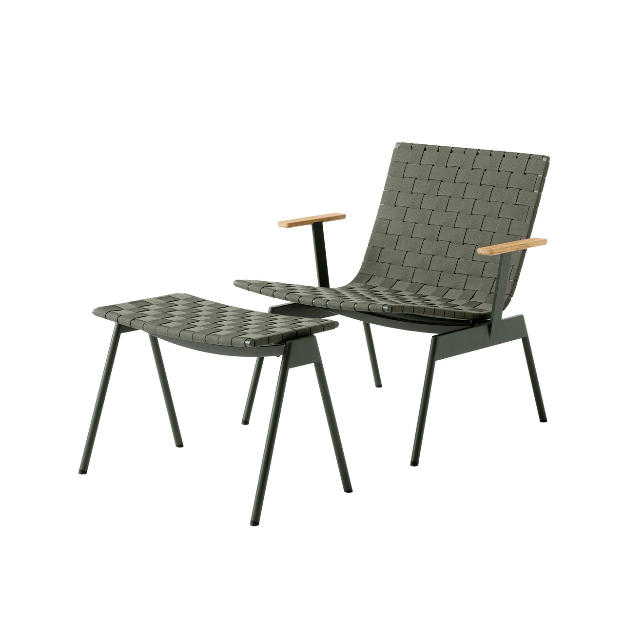 Ville AV46 Outdoor Stacking Footstool: Bronze Green