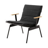 Ville AV44 + AV45 Outdoor Stacking Lounge Chair: Set of 2 + With Armrest (AV45) + Warm Black + With Heritage Char Cushion